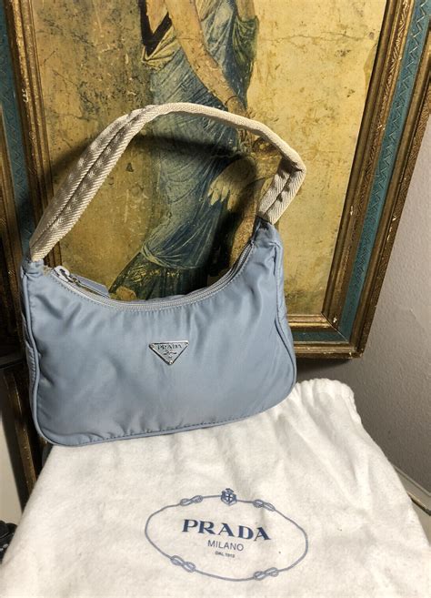 prada blue bag vintage|prada blue nylon bag.